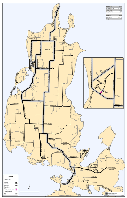 Lopez road striping 2022