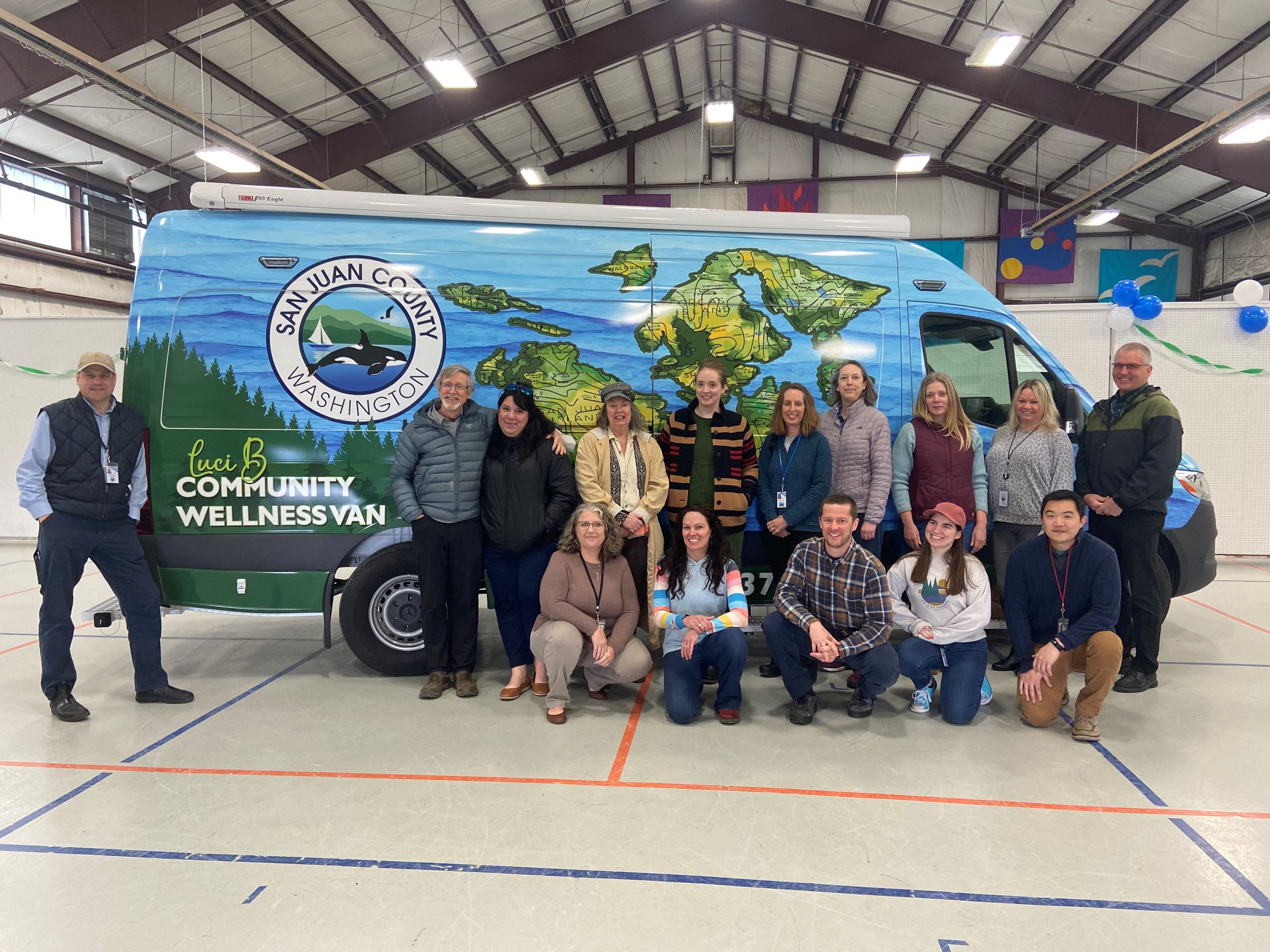 Health & Community Services staff with Luci B Community Wellness Van