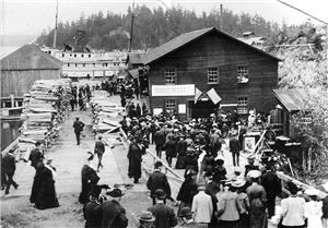 First-San-Juan-County-Fair-at-cannery-building-Friday-Harbor-waterfront-October-1906